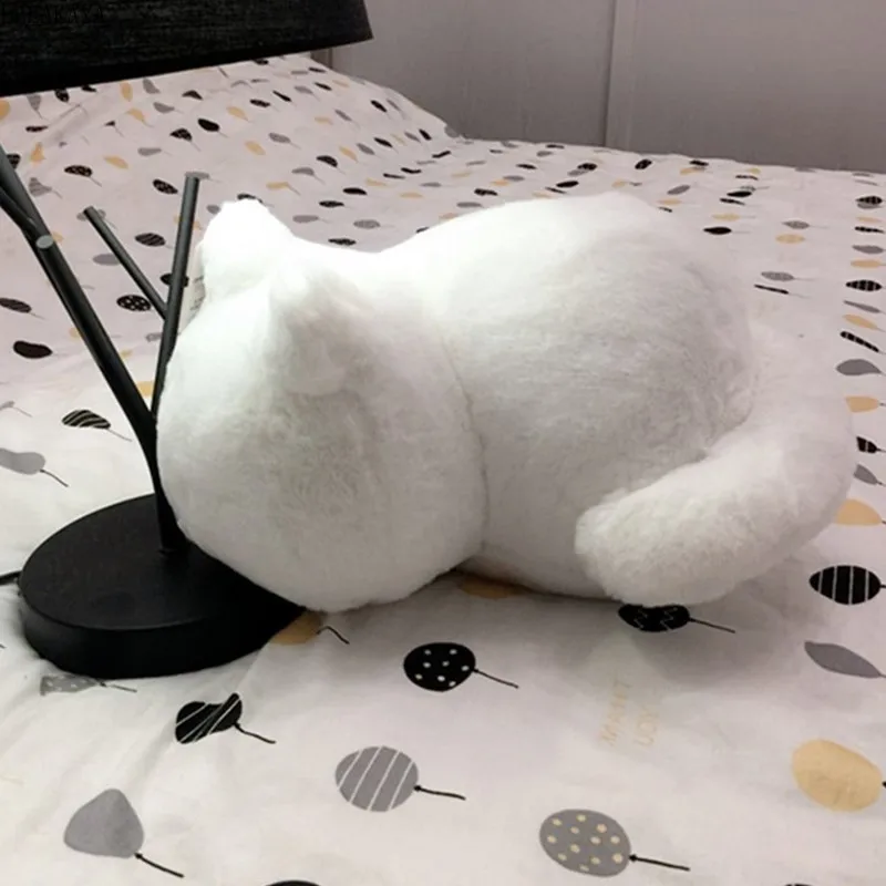 Милая имитационная задняя тень кошка заполненные животные плюшевая подушка
