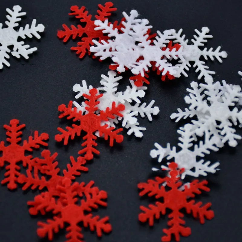 100 шт/партия рождественские снежинки нетканые ткани конфетти для искусственный