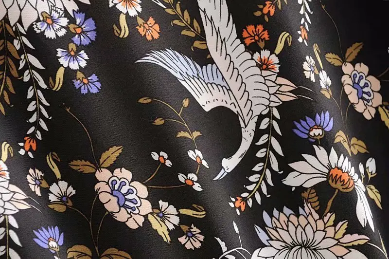 Boho королев для женщин кран с цветочным принтом Длинные рукава пляжное богемное