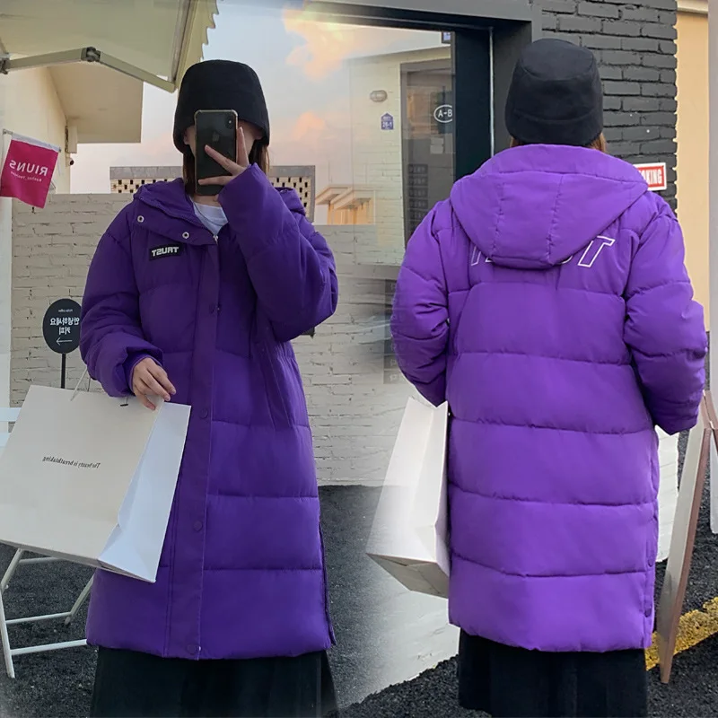 Clothing for Women  Ladies Coats and Jackets Long Thicken Korean Version Bread Service Hooded Removable Cotton