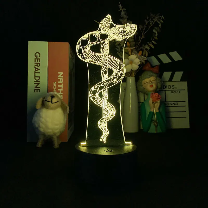 Ночник с 3D звездами жизни домашний декор для комнаты прикроватная настольная