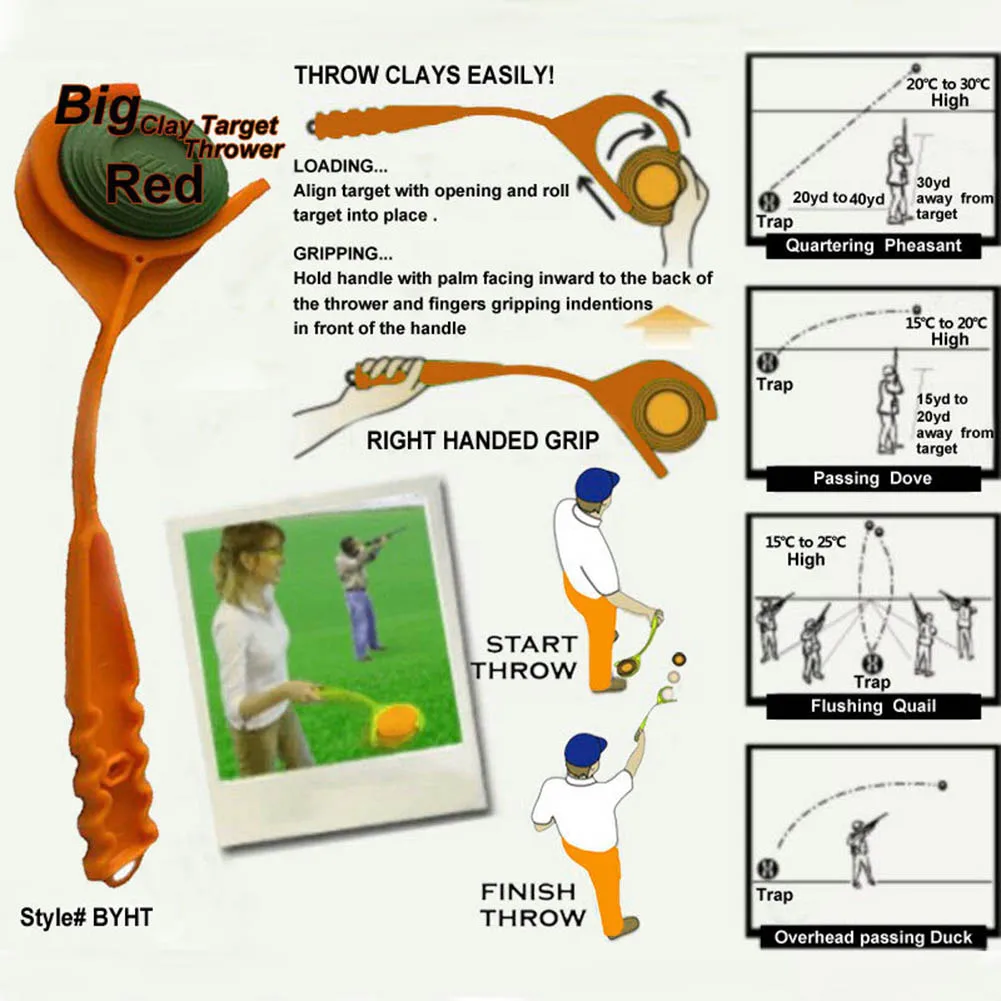 

Handheld Clay Target Thrower Outdoor Target Throwing Tool Clay Target Handheld Shooting Tool