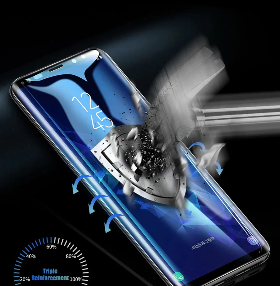 500D полностью изогнутое закаленное стекло для samsung Galaxy S9 S8 Plus Note 9 8 Защитная пленка для экрана на samsung S7 S6 Edge S9
