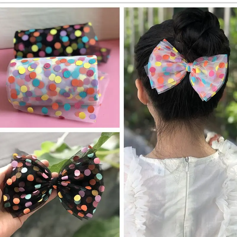 20 meters/lot Width 12cm Black White Dot Grosgrain Satin Ribbon DIY Handmade Arts Decorative Crafts Hair Bow Sewing Accessories | Дом и сад