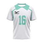 Футболка с 3D-принтом для японского анимационного волейбола, костюм для мяча  16 для юниора, летняя мужская рубашка с коротким рукавом и большим круглым вырезом