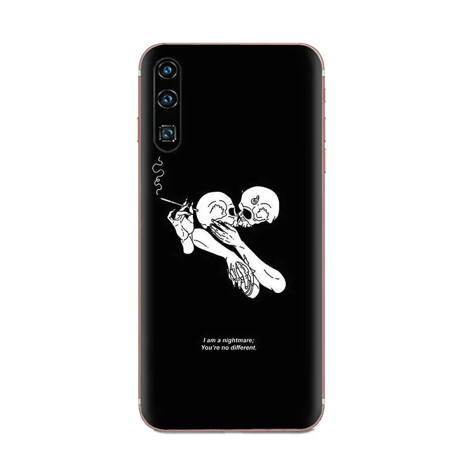 Мягкий чехол Live Love для телефона с скелетом A для Huawei Honor 4C 5A 5C 5X 6 6A 6X 7 7A 7C 7X 8 8C 8S 9 10 10i 20 20i Lite Pro.