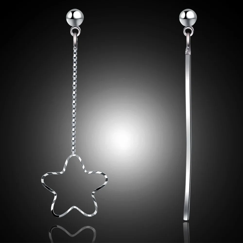 Серьги подвески в виде звезды серьги цепочки для женщин S90 асимметричные