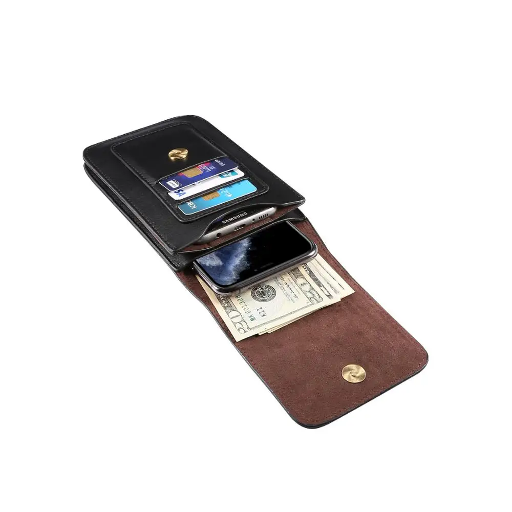 Pu Leather Phone Pouch Case For iPhone 14 13 12 11 Pro XS Max X Waist Bag Holster Belt Clip Cover For Samsung S23 S22 Plus Case