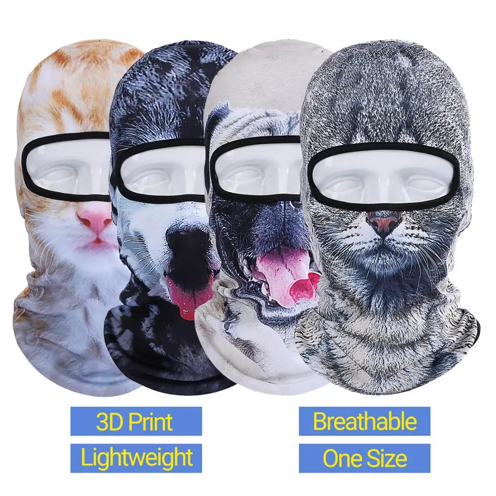 Балаклава с 3D принтом маска для мотоцикла верховой езды пеших прогулок на все