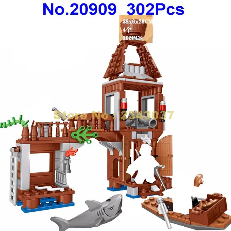 302 шт Пираты корабль водный город строительный блок 4 игрушки|pirates of the|pirates caribbean