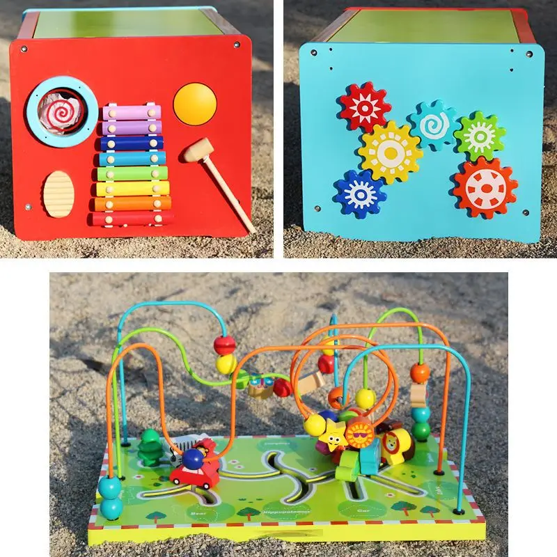 Деревянные многоцелевые тележки деревянные ходунки музыкальные игрушки из