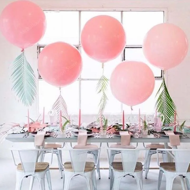 10 18 36 inch Big Pastel Balloons Baby Shower Decoration Macaroon Ballons Blanc Wedding Birthday Globos Latex Air Balloon S6XZ | Дом и сад