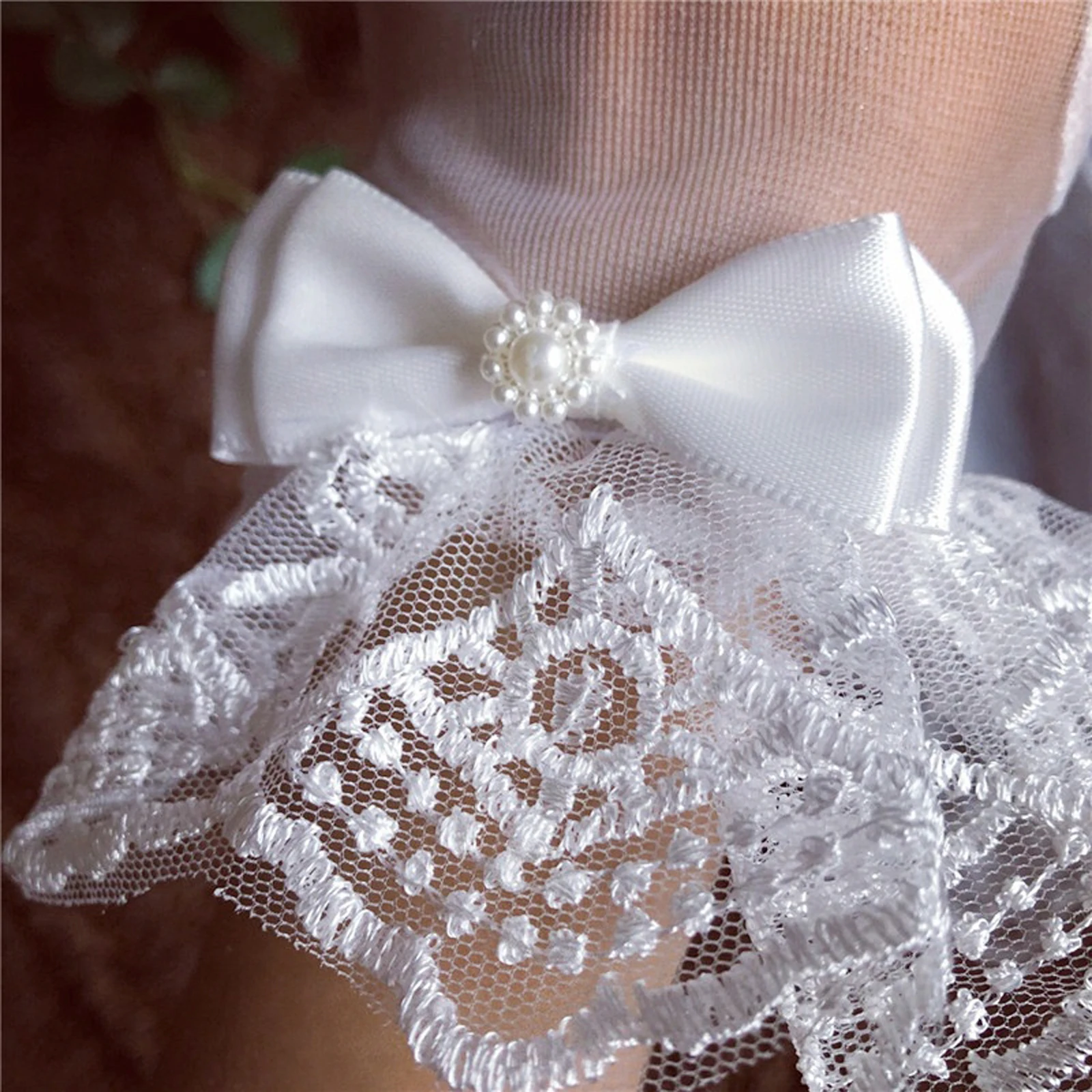 

TOPQUEEN M07 Bride Wedding Accessories Women's Thin Gloves with Pearls Bow-knot Wrist Flowers Lace Gloves Women White Gloves