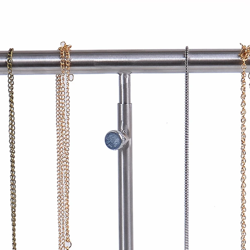 

Stainless Steel Holder Window Props Hanging Necklace Shelf Jewelry Display Stand Rack