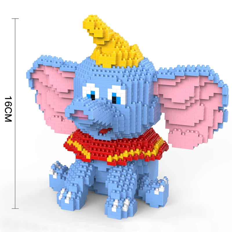 Муха Слон Мини конструкторов в мультфильм строительных блоков DIY Алмазная цифры