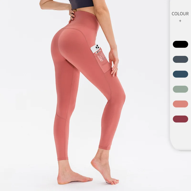 

Yoga Pocket Pants Soft Woman Workout Leggins for Gym Sports Fitness Running Training Tights pantalones de mujer