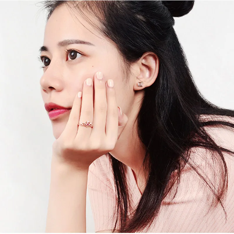 Четыре вида открытых регулируемых роскошных свадебных колец принцессы в стиле