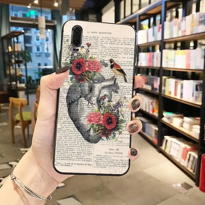 

Human anatomy organ in art Clear Phone Case For Huawei honor Mate P 10 20 30 40 Pro 10i 9 10 20 8 x Lite