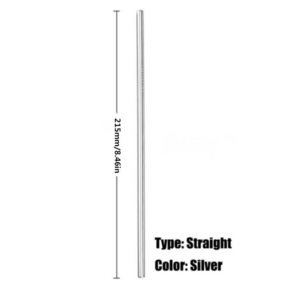 

50pcs Titanium-Plated Colored Metal Straws Milk Tea Drink Straws Stainless Steel 304 Straws Stainless Steel Straws