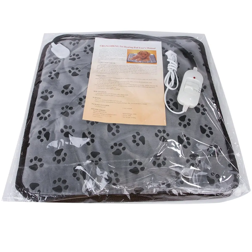 Adjustable Heating Pad Blanket Dog Cat Puppy Power-off Protection Pet Electric Warm Mat Bed Waterproof Bite-resistant Wire