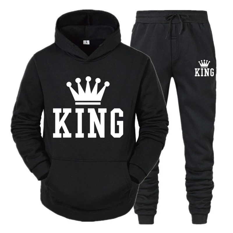 Спортивный костюм King мужской из 2 предметов толстовка с капюшоном и штаны для