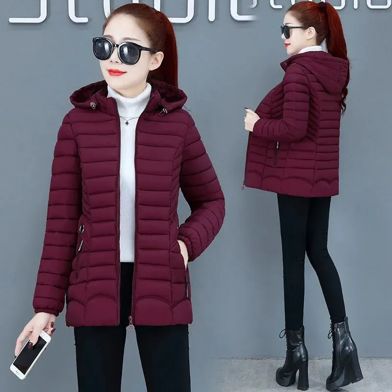 Осень-зима 2022 куртка облегающие короткие женские парки повседневная с хлопковой