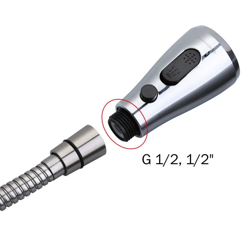 

Multifunctional Durable Pulling Typ Switch Durable Kitchen Bathroom Sink Electroplating ABS Convenient Water-saving Shower