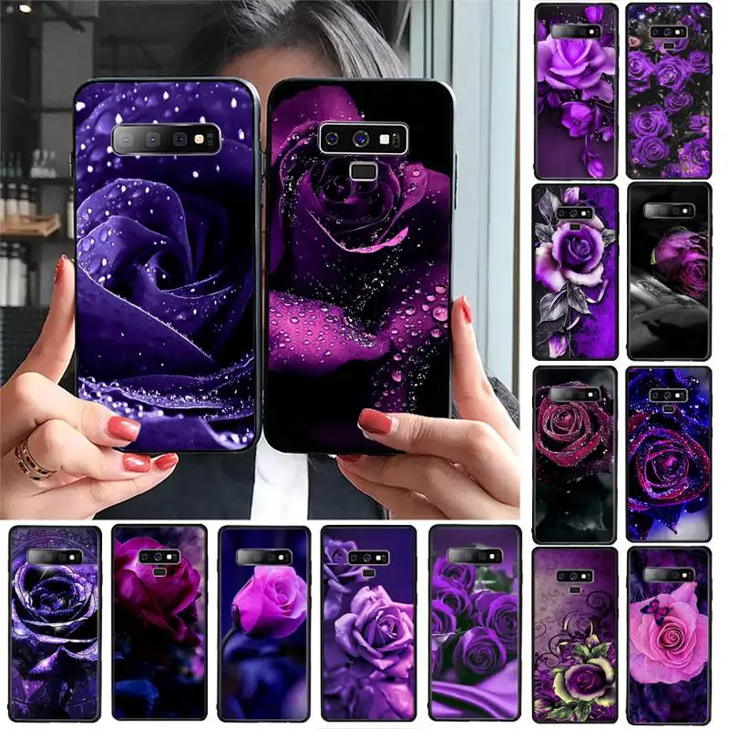 

Purple rose Phone Case For Samsung Galaxy S20 S10 Plus S10E S5 S6 S7edge S8 S9 S9Plus S10lite 2020