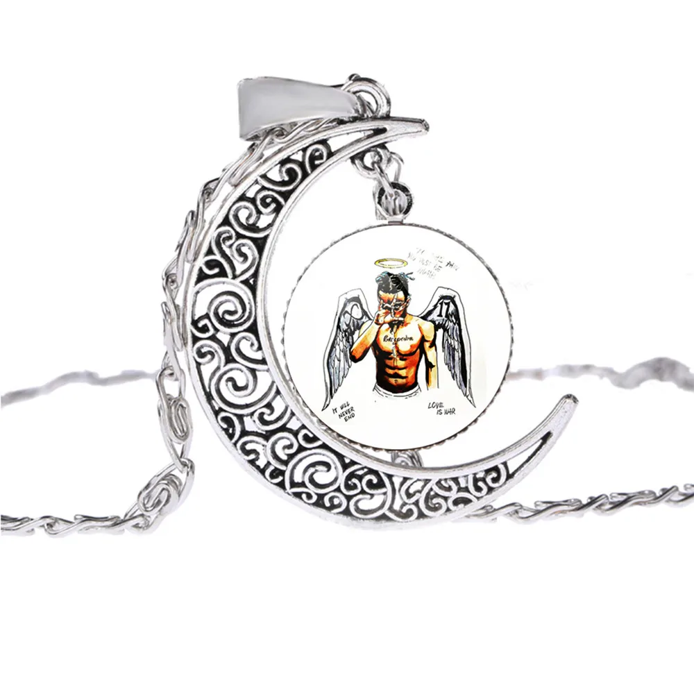Ожерелье с подвеской XXXTentacion Rapper Glass Dome ожерелье в стиле хип хоп луна отверстиями