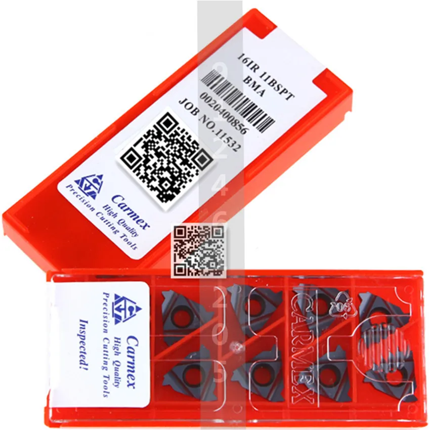 

Carmex/C.P.T. 16IR 8bspt BMA/16IR 11BSPT BMA/16IR 14bspt BMA/16IR 19bspt BMA/16IR 28bspt BMA карбидные вставки с ЧПУ 10 шт./кор.