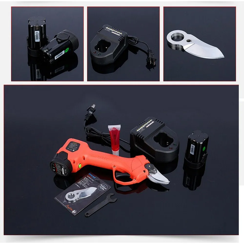 

16.8V Electric Shears Garden Electric Pruner 2000mah Lithium Battery Garden Scissors Hand Tool Rechargeable Grafting Secateurs
