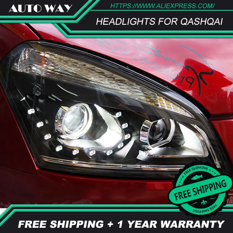 Автомобильный Стайлинг Автомобильные фары s Чехол для Nissan Qashqai 2008-2016 светодиодные