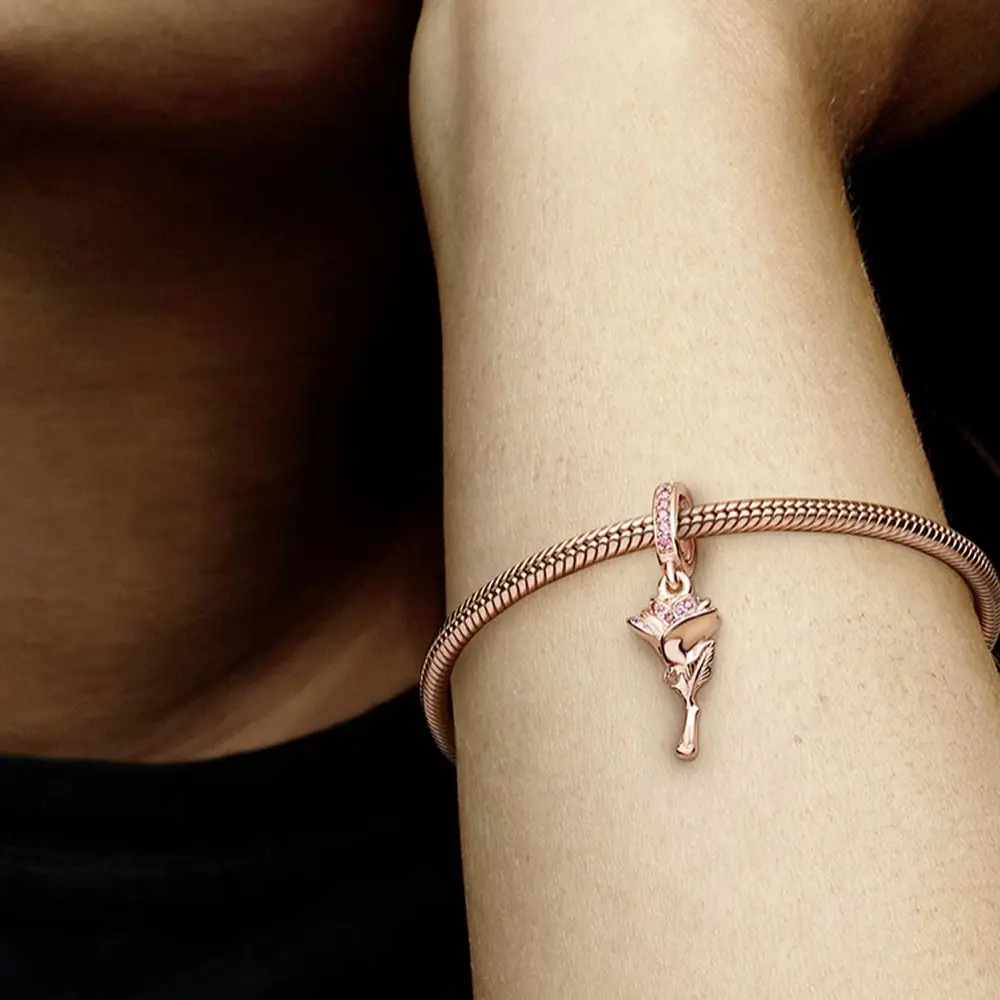 

Sanlend 925 Sterling Silver Bracelets Moments Snake Chain Bracelet Friendship Bangles Birthday Party Gifts DIY Women Jewelry