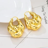 women earrings basket bag pattern hoop earrings 24k gold plated copper fashion jewelry for bridal weeding party accessories