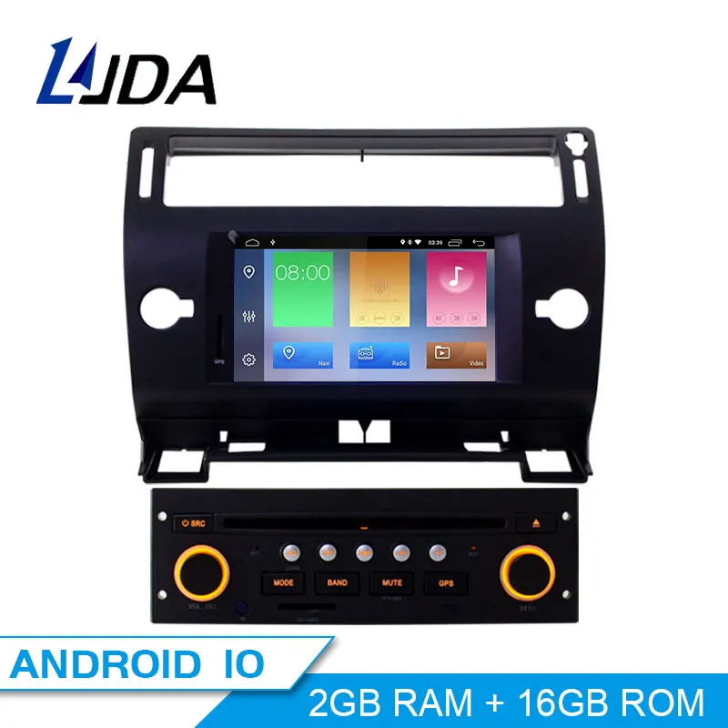 Автомобильный DVD плеер LJDA Android 10 0 для Citroen C4 четыре Triumph 2004 2012 мультимедийный