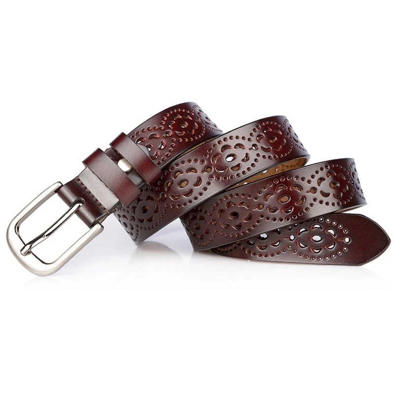 Женские ремни из натуральной воловьей кожи с пряжкой модные стильные высшего