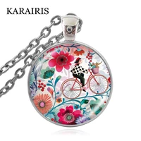 karairis fashion jewelry handmade glass cabochon pendant necklace creative national style necklaces children birthday gift