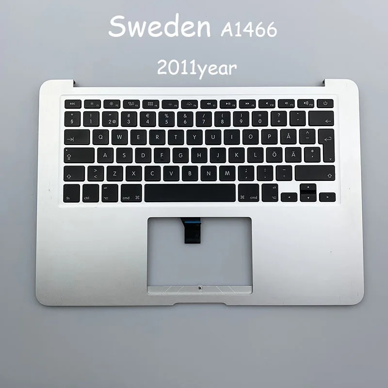 Sweden Б/у A1466 A1465 Топ чехол для Macbook 1" Топ чехол с Великобритании арабский французский Турция Бельгия клавиатура+ Топ чехол+ Подсветка - Цвет: Sweden