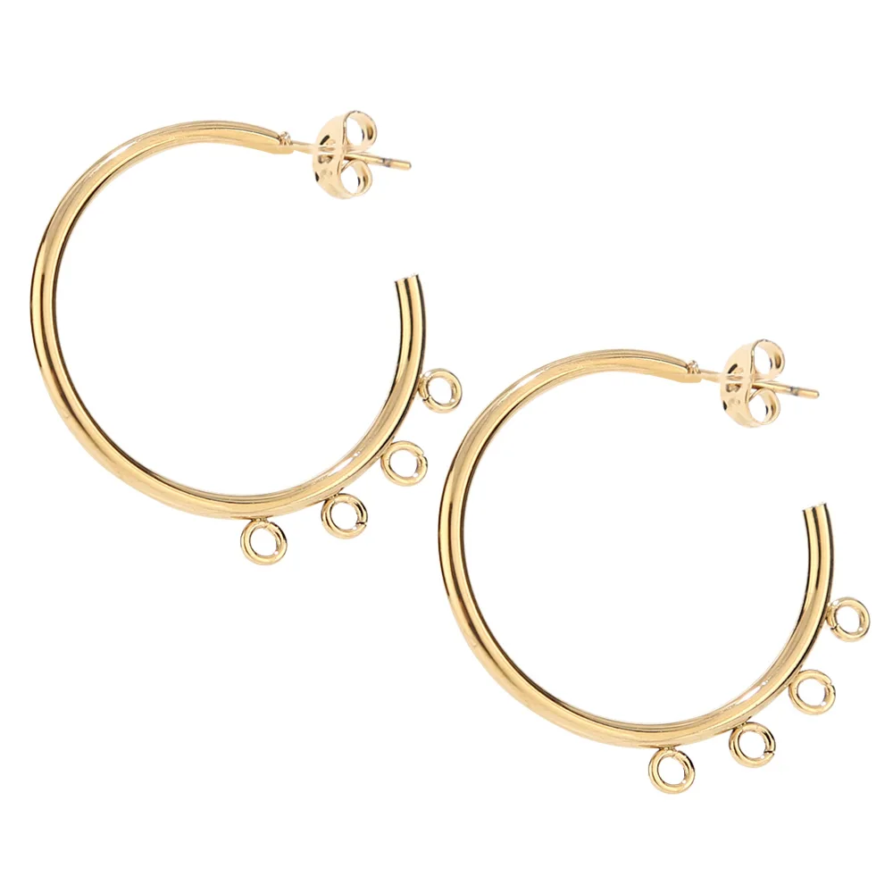 20 шт C Форма уха пост золото/черный/Серебряный тон из нержавеющей стали