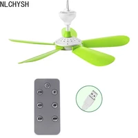 5w remote control timing usb ceiling fan air cooler usb fans for bed camping outdoor hanging camper tents hanger fan 2 4m 19qe