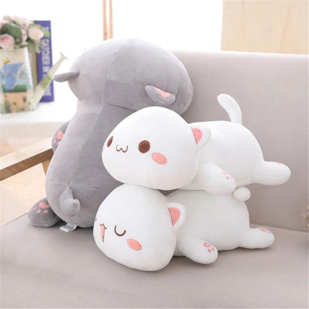

35CM Mitao Cat Plush Toy Kawaii Lying Cat Stuffed Doll Cute Animal Kitten Pillow Soft Cartoon Cushion Kid Christmas Gift