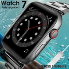 Умные часы W37 Pro для мужчин и женщин, умные часы с беспроводным зарядным устройством 2021, Bluetooth-вызовом, индивидуальный циферблат, лучше, чем для Apple Watch Iwo DT100