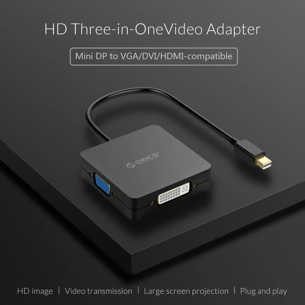 Кабель ORICO 3 в 1 Mini DP Для HDMI VGA DVI 1080P видео конвертер адаптер для Xbox PS3 PS4 ПК ноутбука