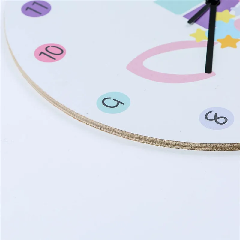 3D настенные часы с мультяшным единорогом кошкой смайликом простой стиль