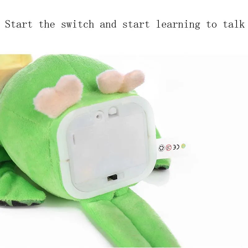 Электрическая говорящая плюшевая игрушка милые хлопки крылья Забавный Попугай