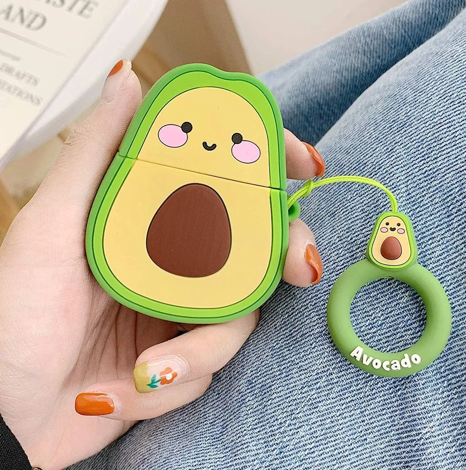 

Cute 3D Avocado Pattern Silicone Earphone Case For Apple Airpods 1 2 3 Pro Wireless Bluetooth Headphones Case For Airpods Cover
