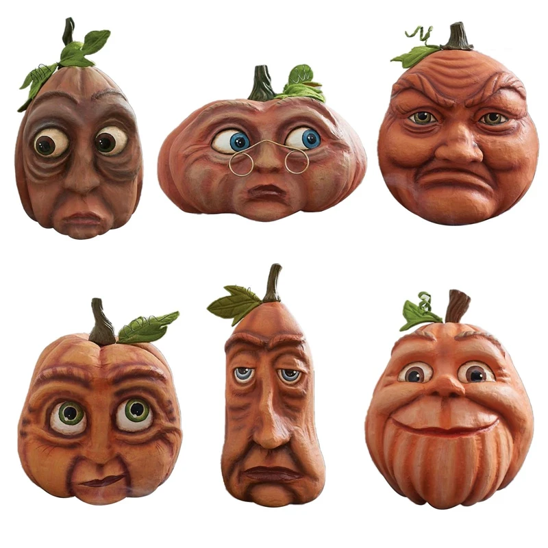 

Искусственная экспрессивная Тыква для Хэллоуина, искусственное украшение для дома, украшение для сада Вечерние