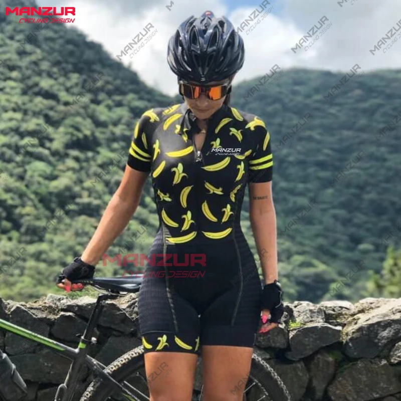 Женский трикотажный комбинезон с коротким рукавом и триатлоном | Спорт