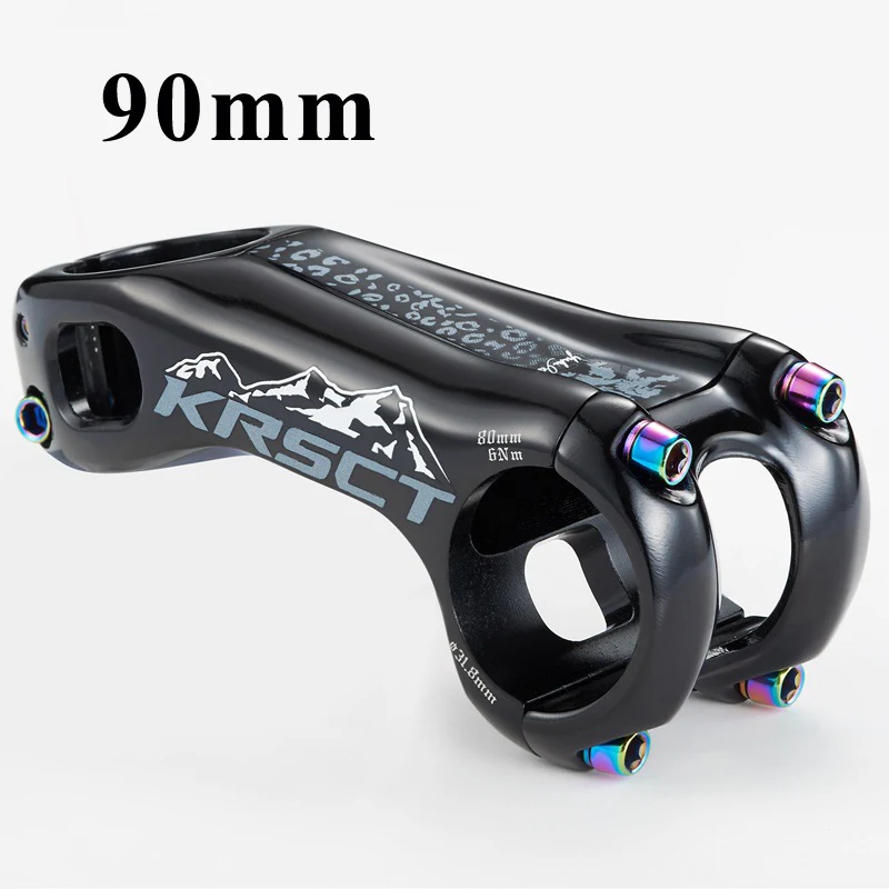 Color label 90mm Сверхлегкий 173 г руля велосипеда 31,8 мм MTB горный велосипед руля 28,6 мм впереди 90 мм-20 градусов Алюминиевый сплав CNC AM/XC черный - Цвет: Color label 90mm