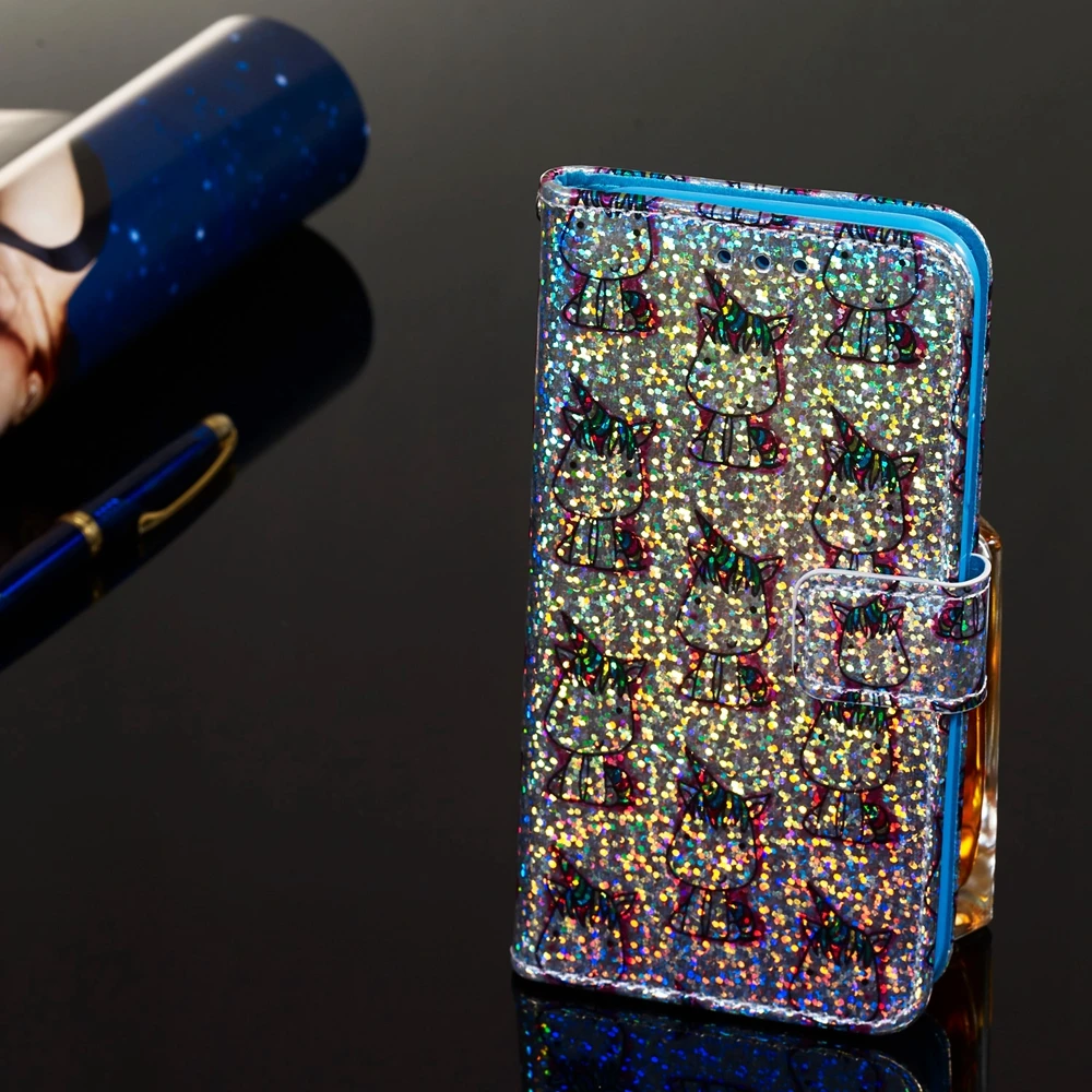 Блестящий чехол для samsung A10E A20E A60 A80 A90 A2 Core Case Роскошный кожаный с бабочкой Note 10 Pro |